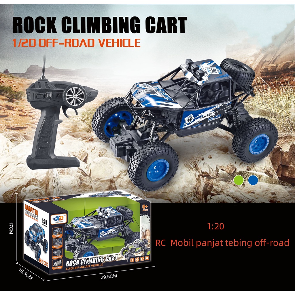 RC Bigfoot mainan panjat tebing off-road 1:18 Mainan Remote Kontrol Car Mainan Mobil Remote RC Rock 