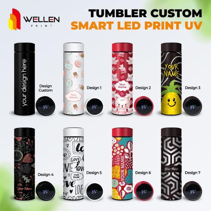 

RICH84 - WELLEN PRINT - Tumbler Sakura Smart LED Print Custom Termos B
