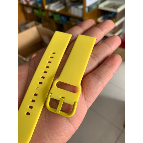 Strap Tali Jam Tangan Silikon smartwatch kuning size 20mm