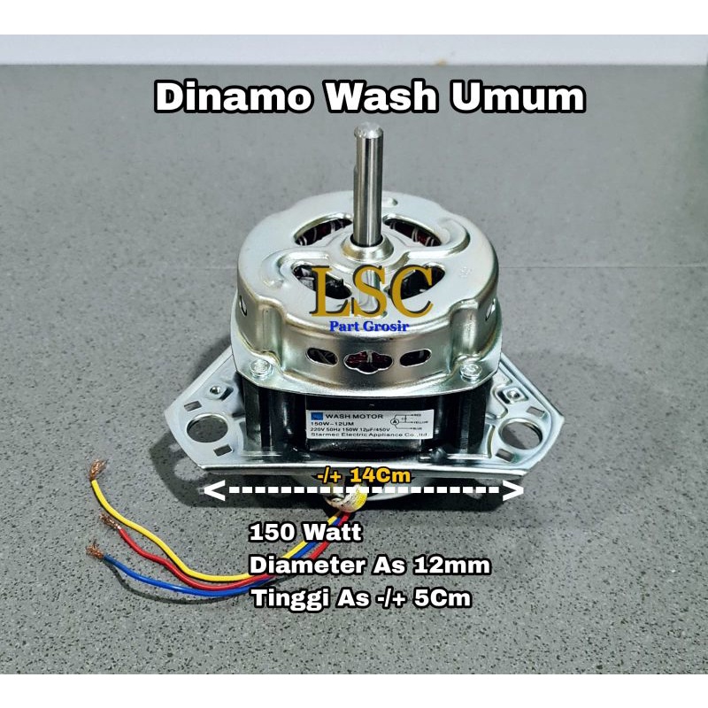 Jual Dinamo Wash Denpoo Umum As Mm Watt Motor Pencuci Denpo Panfila Kaki Tabung