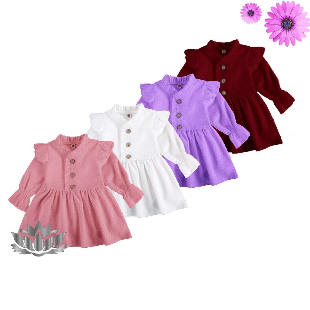 BO - DRESS YOURA ANAK-ANAK PEREMPUAN / DRESS KEKINIAN / DRESS TERBARU / PAKAIAN ANAK-ANAK