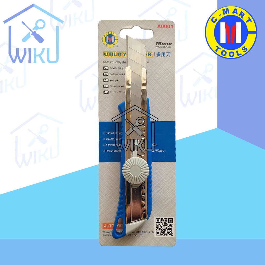 

CMART Pisau Cutter Besar Heavy Duty Pemotong Kertas Karton Tajam