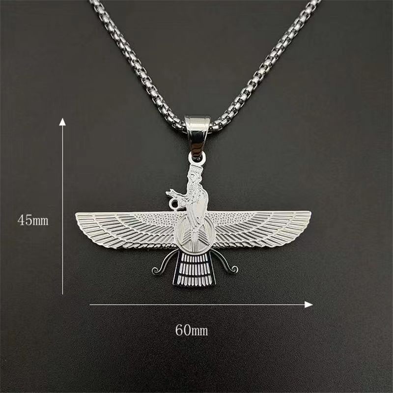 Kalung Liontin Burung Bahan Stainless Steel Gaya Hip Hop Untuk Pria Muslim