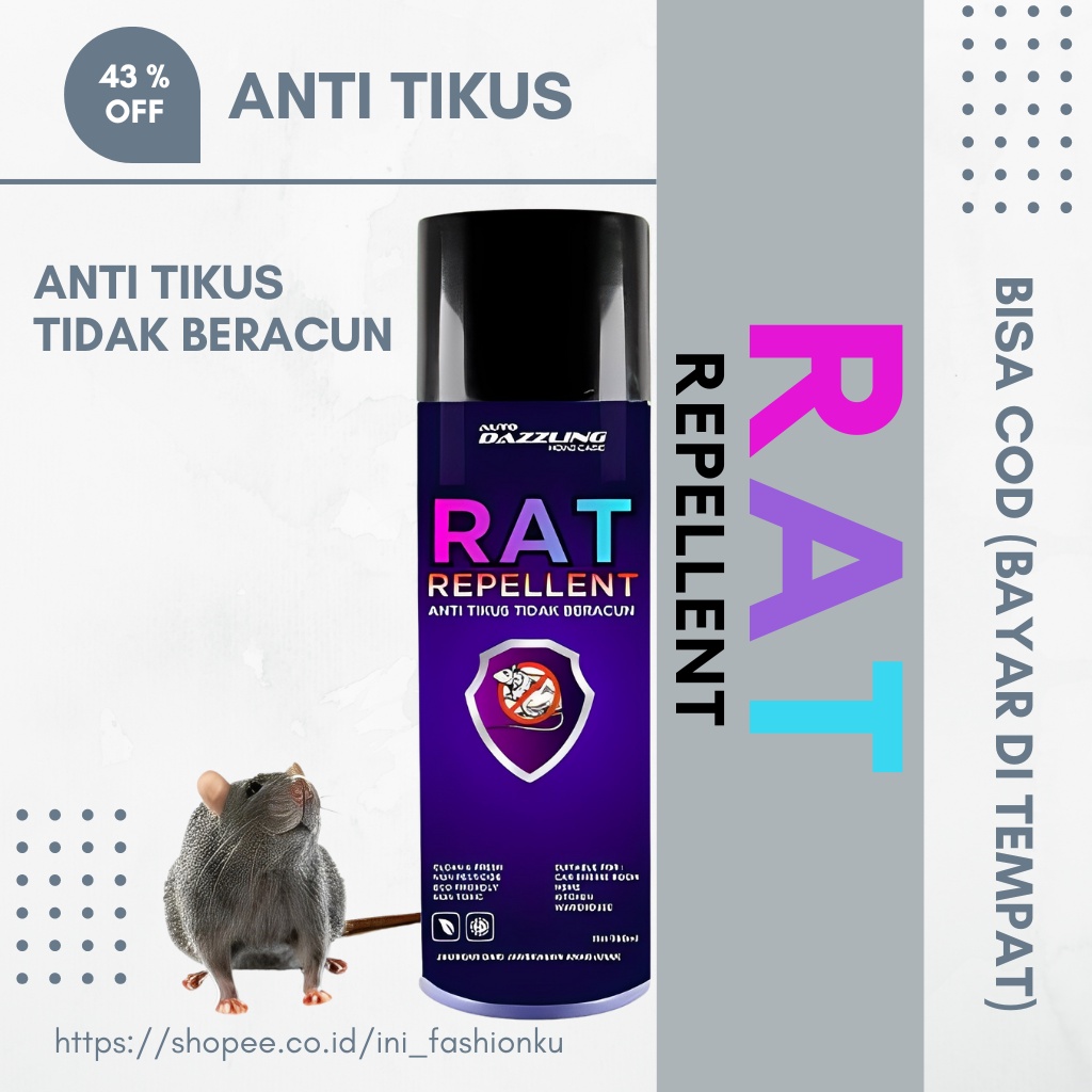 (TERLARIS) SUPER MURAH AUTO DAZZLING RAT REPELLENT ANTI TIKUS PENGUSIR TIKUS RUANG MESIN MOBIL BISA COD