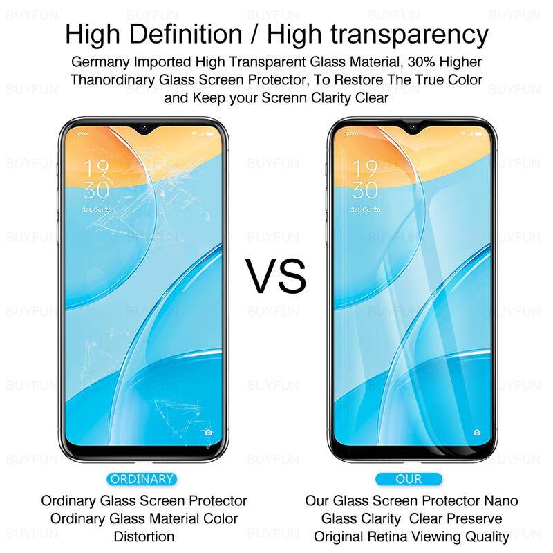 2pcs Pelindung Layar Tempered Glass 10D Full Cover Untuk OPPO A16