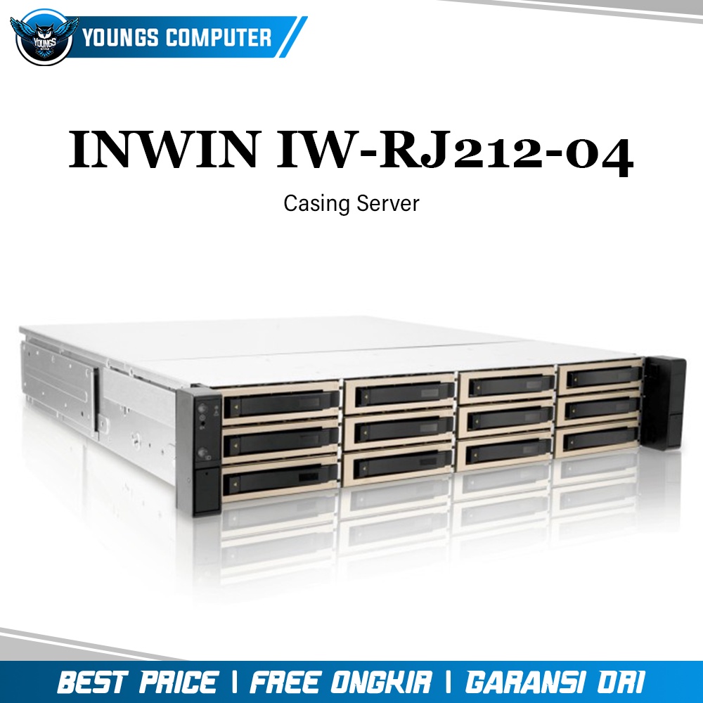 Casing INWIN IW-RJ212-04 2U 12 BAY + 550W REDUNDANT