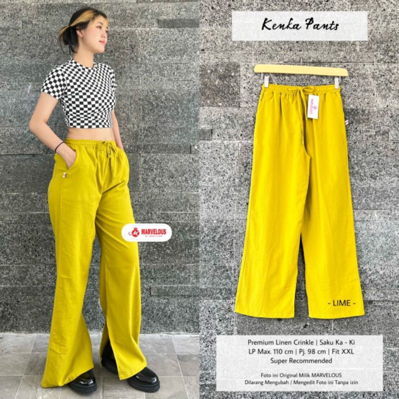 KENKA PANTS LINEN PREMIUM ORI MARVELOUS