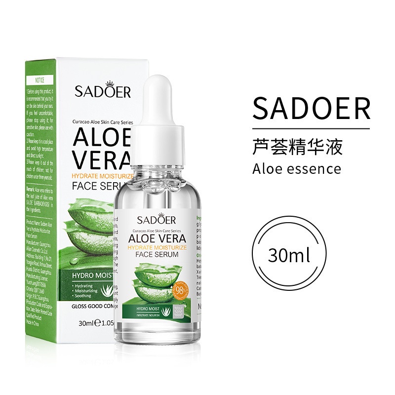 SADOER ALOE VERA Hydrate Moisturize Face Serum | Aloe Vera Essence 30ml  | Serum Wajah | SERUM MURAH - BISA COD