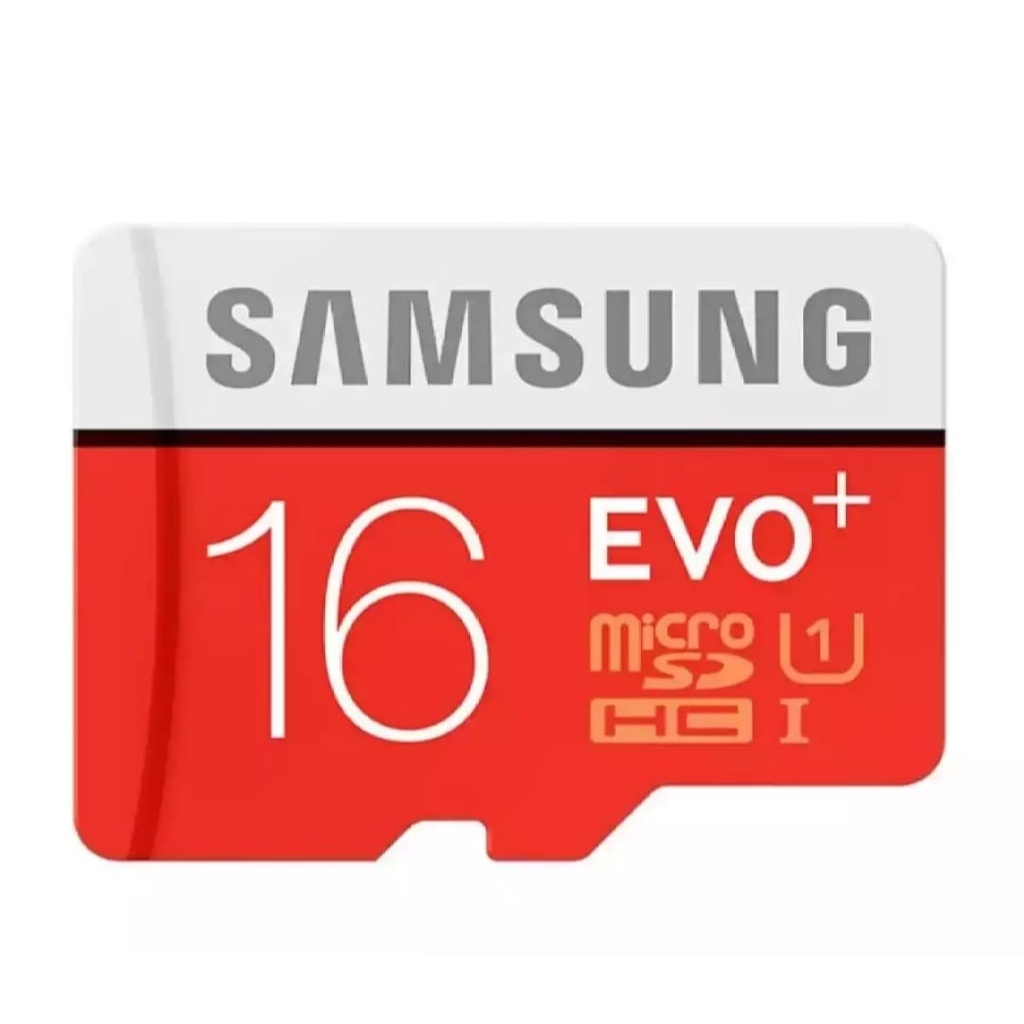 Memory Card-MMC Micro SD Samsung MicroSD Evo Plus With Adapter 8GB-16GB-32GB-64GB-128GB 95MB/s-Merah