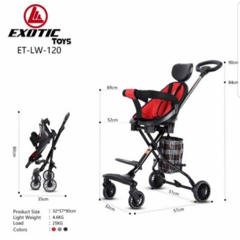 MAGIC STROLLER LIPAT ANAK EXOTIC ET LW - 120