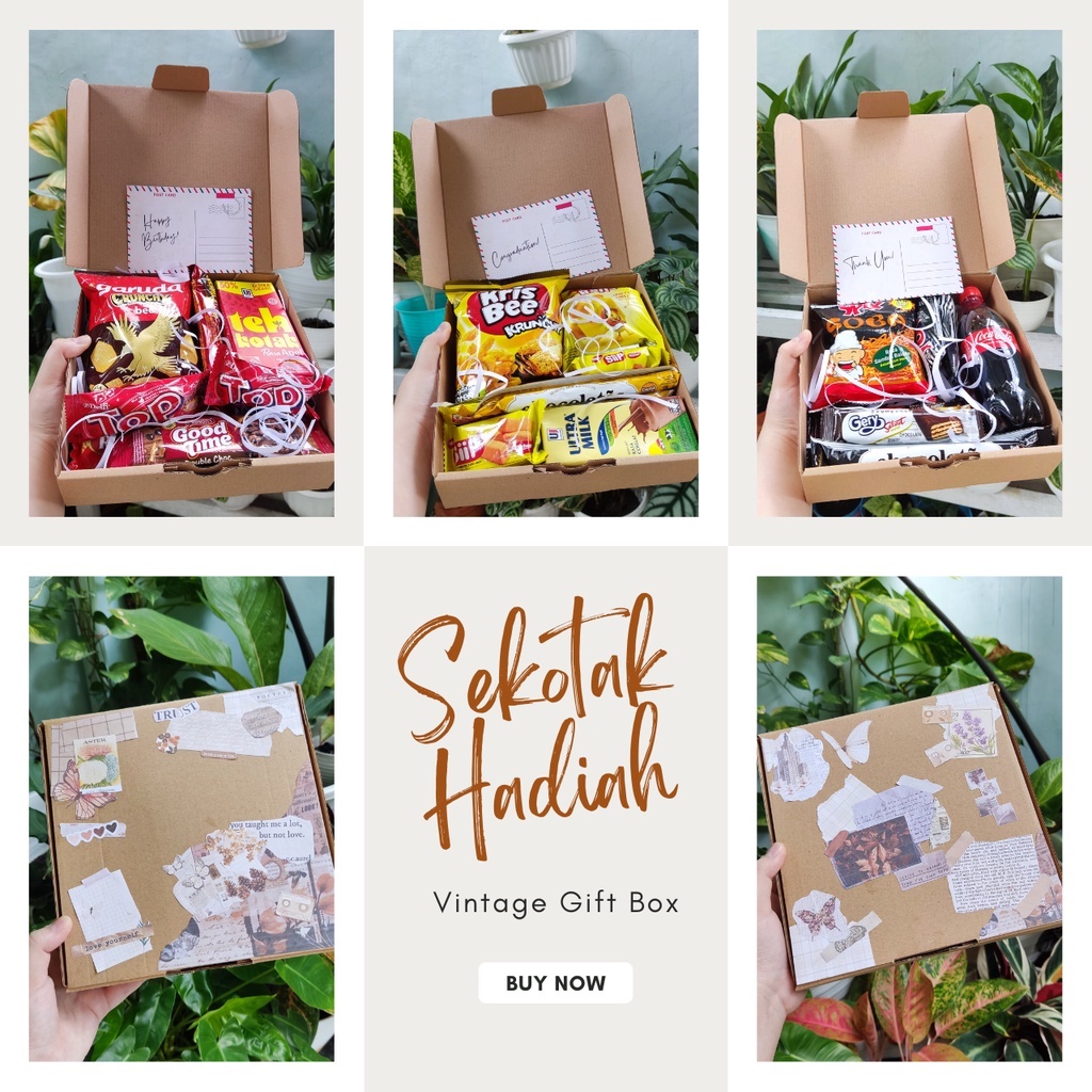 

Vintage Snack Box • Gift Box • Custom Gift Box • Hadiah • Kado • Hampers