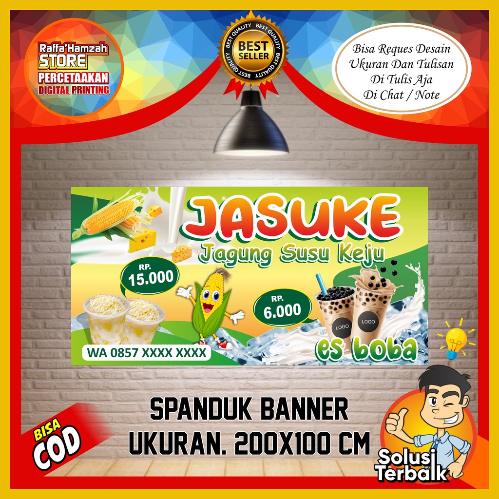 Jual SPANDUK BANNER BACKDROP JASUKE DAN BOBA/ Spanduk Jasuke Dan Boba