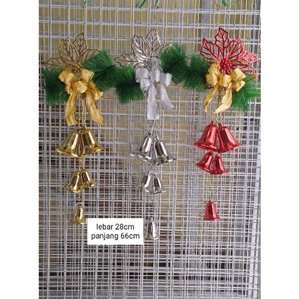 gantungan natal bunga lonceng