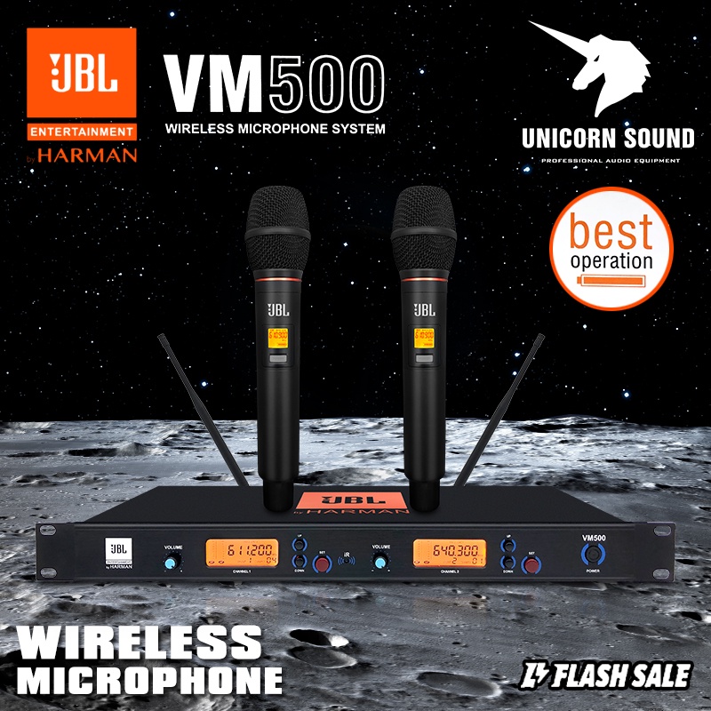 Jual JBL VM500 wireless microphone UHF frekuensi dapat diubah Mikrofon