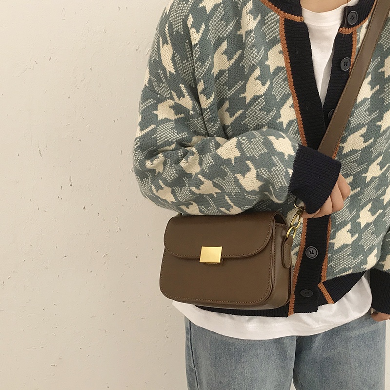 Suhao Tas Wanita Desain Niche Tas 2020 Baru Trendi Net Merah Retro Kecil Square Tas All-Match In Messenger Tas Tas Bahu