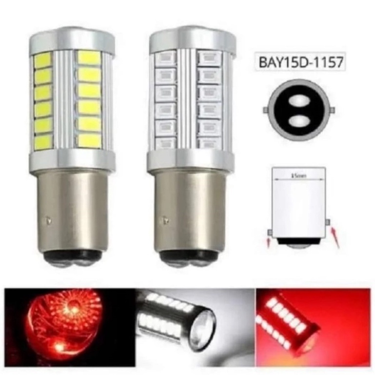 Lampu LED Bayonet Brake Rem 5630 33 VORSON FLASH Lensa Mobil Motor