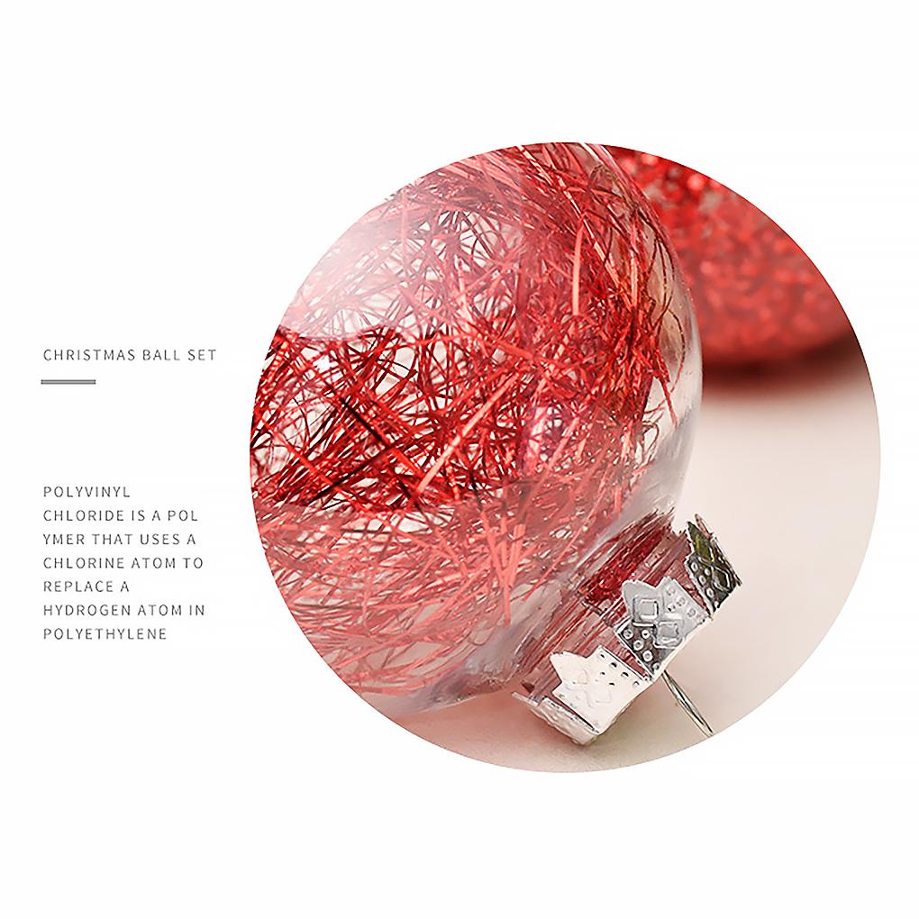 30pcs Ornamen Bola Baubles Glitter Terang Untuk Dekorasi Pohon Natal (House20