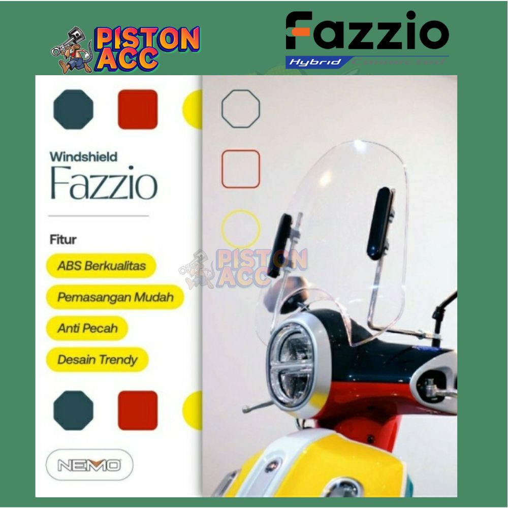 Visor fazzio Windshield Fazzio Genio Scoopy PNP Original Nemo