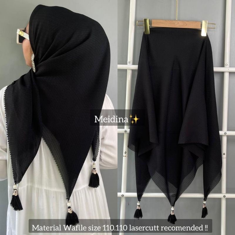 SEGI EMPAT POLOS Tassel Bandul waffleruby segi 4 viral TERBESTSELLER