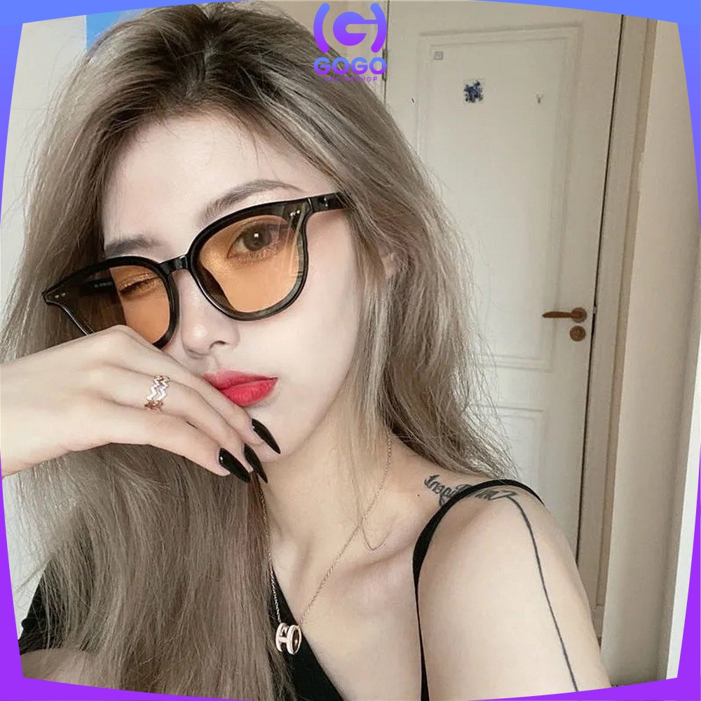 GOGO-C654 Kacamata Korean Fashion Kaca Mata Vintage Retro Korea Sunglasses Kuning Pria Wanita / Kacamata Lensa Retro Unisex Fashion