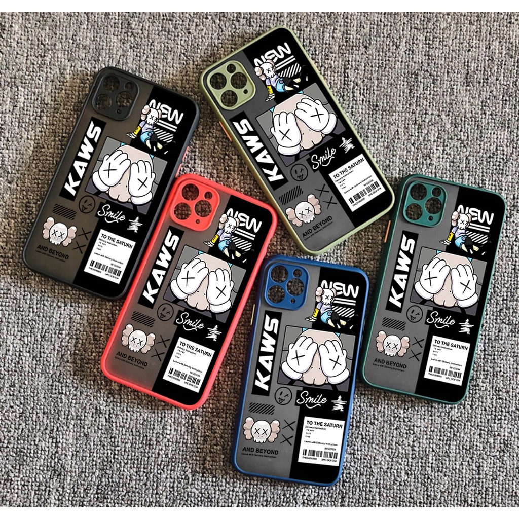 PRINTING HYBRID Kaws Case realme c20 c11 2021 8 5g 3 c21y reno 6 4g 4f 5 3 oppo a91 5f 7z a96 5g