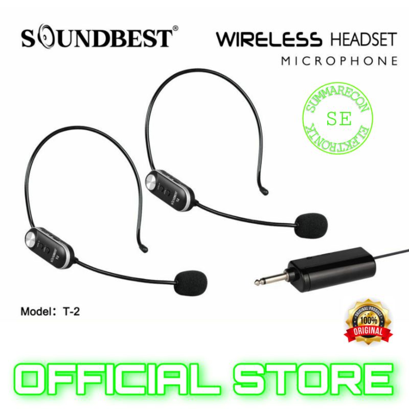 mic wireless headset original soundbest t2 microphone headset