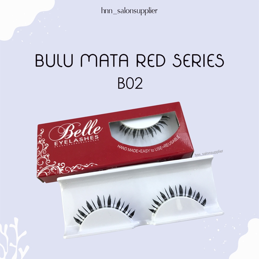 B02 Bulu Mata Palsu Bawah Handmade Fake Eyelash Eye Lashes Lash Artifivial Belle Eyelashes