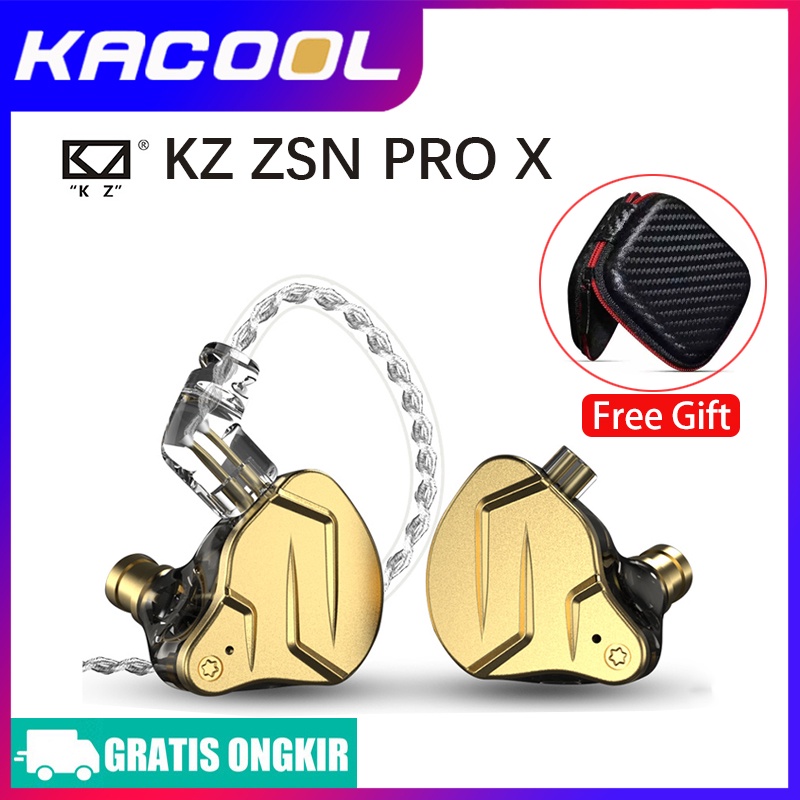 KZ ZSN Pro X with Mic 1BA+1DD Hybrid Driver In Ear Earphone Monitor Earphones Headset Gaming Murah Earphone Hybrid Headset Mic Headset