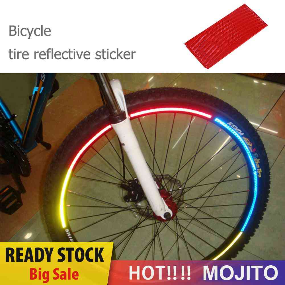 Stiker Reflektif Bahan Pvc Untuk Ban Sepeda / Motor