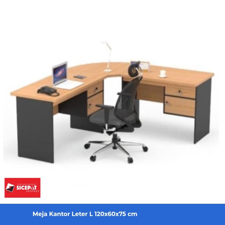 Jual Meja Kantor Meja Tulis Meja Kerja Leter L. 120x60 MT 120 Expo