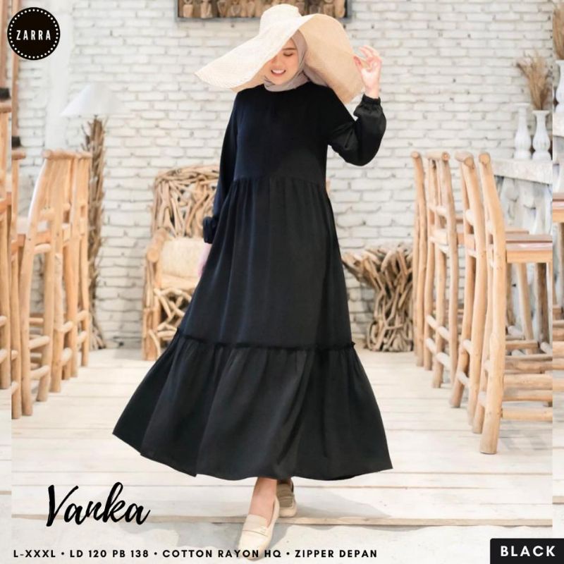 (BISA COD)VANKA  GAMIS BIGSIZE LD 120  TERBARU BY ZARRA