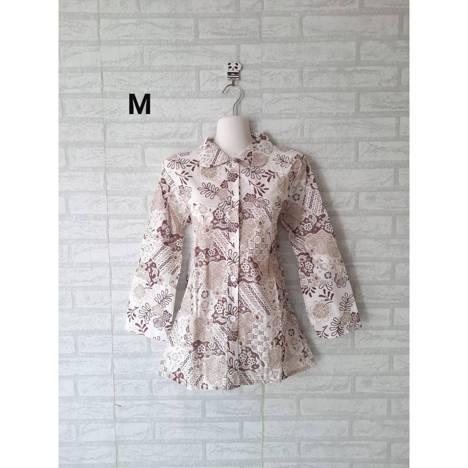 blouse kerja batik berkancing