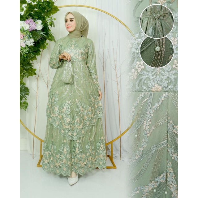 GAMIS RUNCING TWOTONE - GAMIS TULLE MUTIARA - GAMIS TINGKAT RUNCING MALAYSIA - GAMIS MALAYSIA - GAMIS TWOTONE - GAMIS BRUKAT - GAMIS TULLE