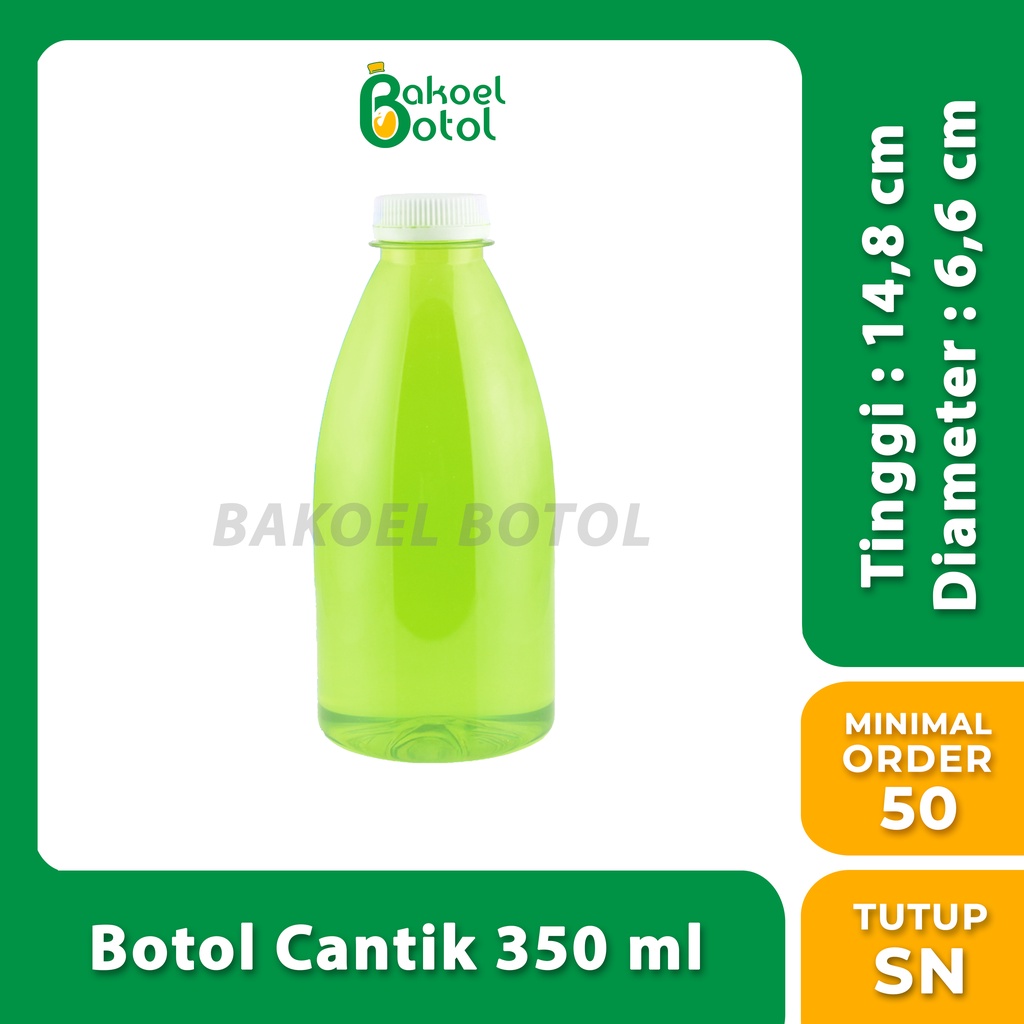 Botol Cantik 350 ml / Botol Plastik 350 ml / Botol Cantik 350 ml Tebal / Botol 350 ml