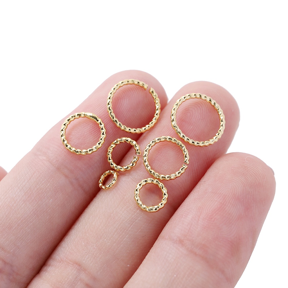 Konektor Jump Ring 4-10mm Warna Silver / Gold Untuk Perhiasan