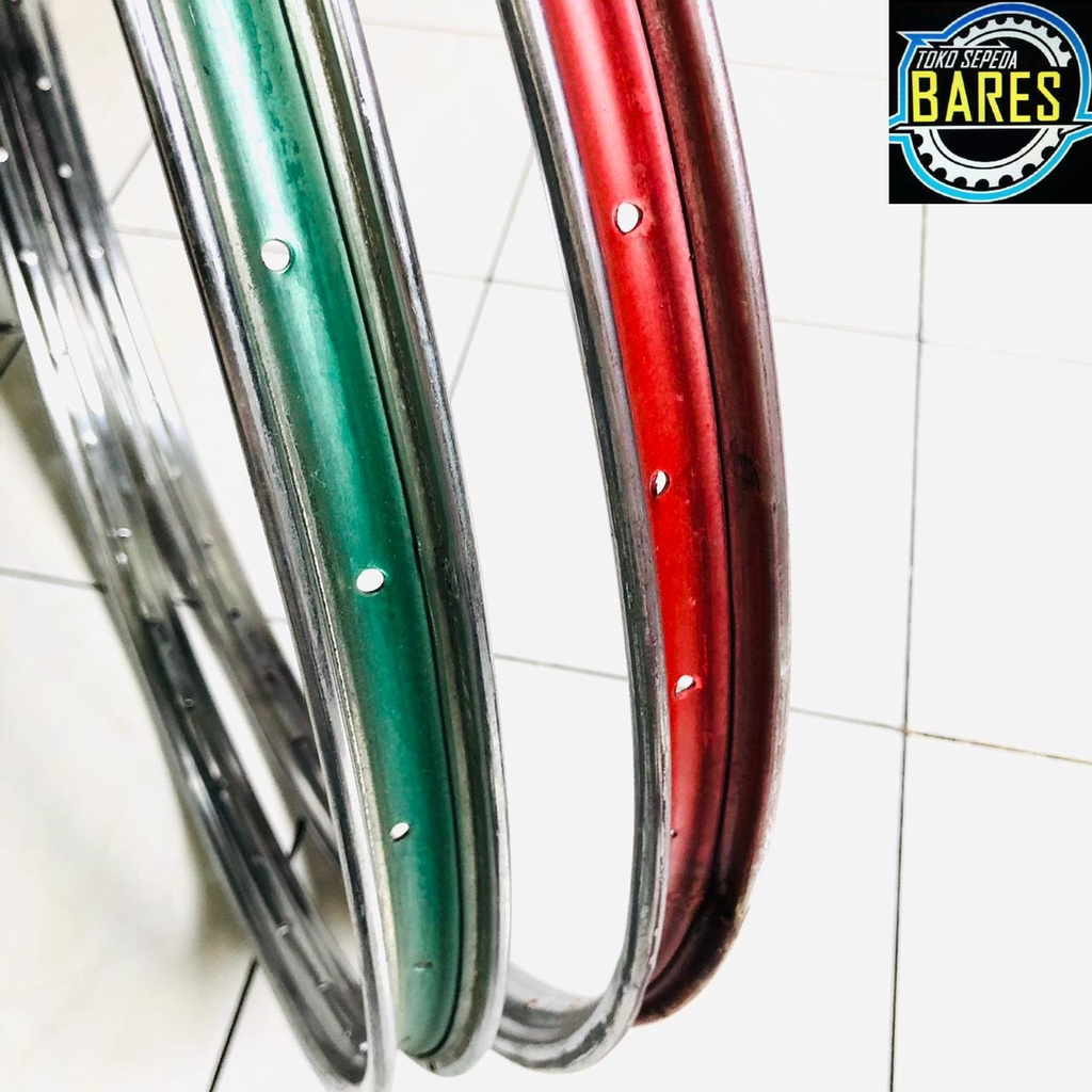 Velg / Rim Sepeda Jengki 26 x 1 3/8 Lubang 32 / 40 Besi RRC