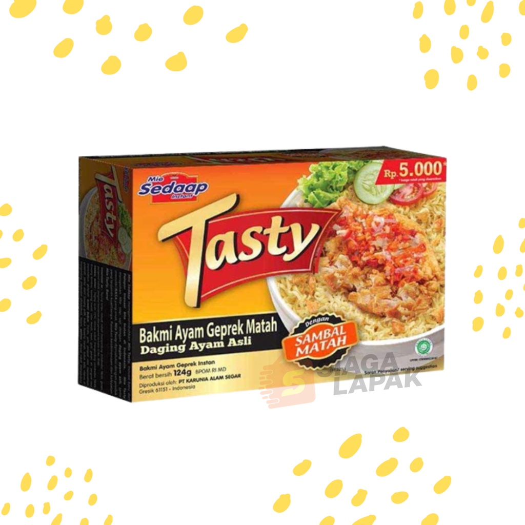 Mie Sedap Tasty Bakmi Ayam-Geprek-Beef All Varian