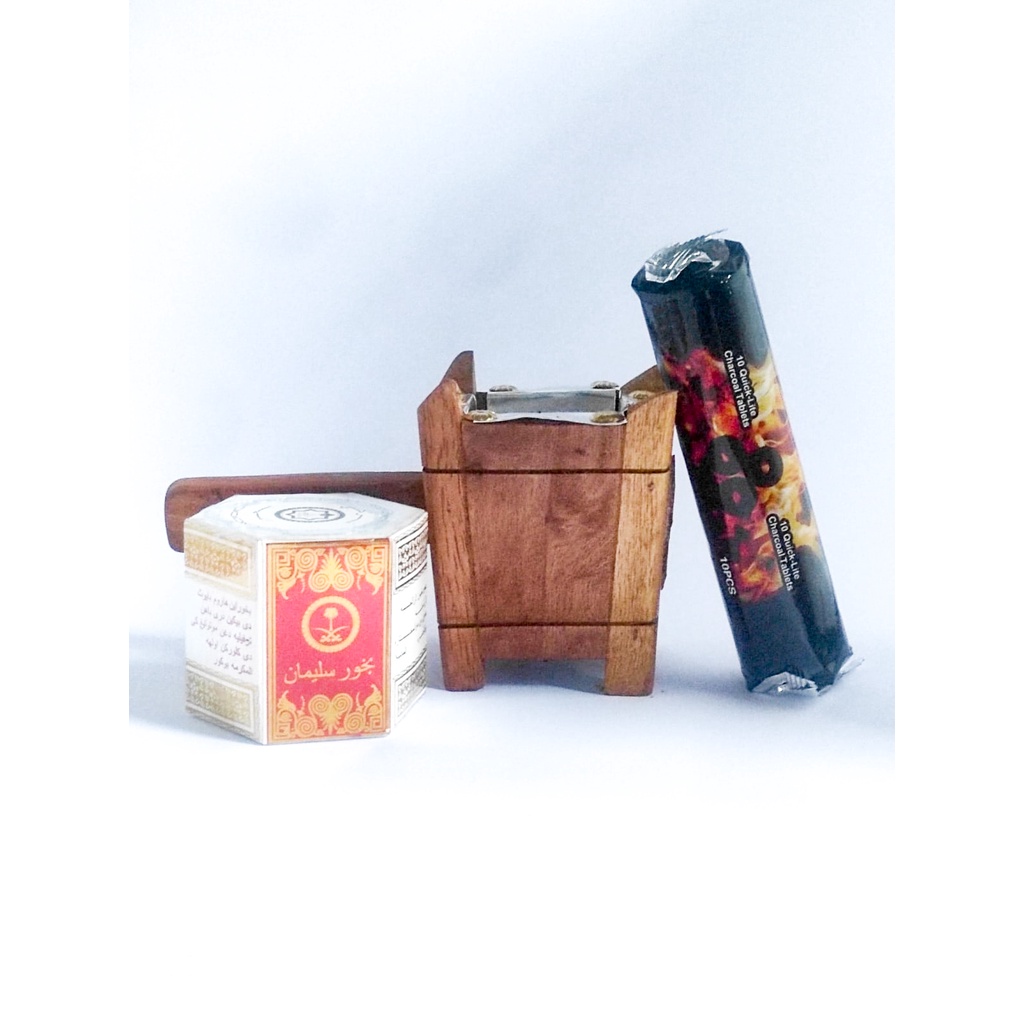 paket hemat prapen kecil kayu jati muda+buhur turki bubuk Sulaiman dan areng magic pengharum ruangan