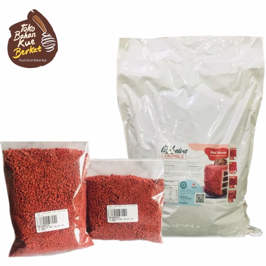 

LA KREIVA RED VELVET CRUMBLE 2,5 KG FINE LAKREIVA COOKIE CRUMB REMAHAN / BALL