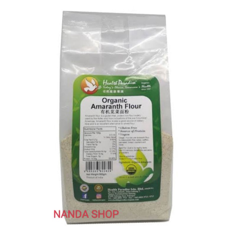 

Health paradise organic Amaranth flour 500gr