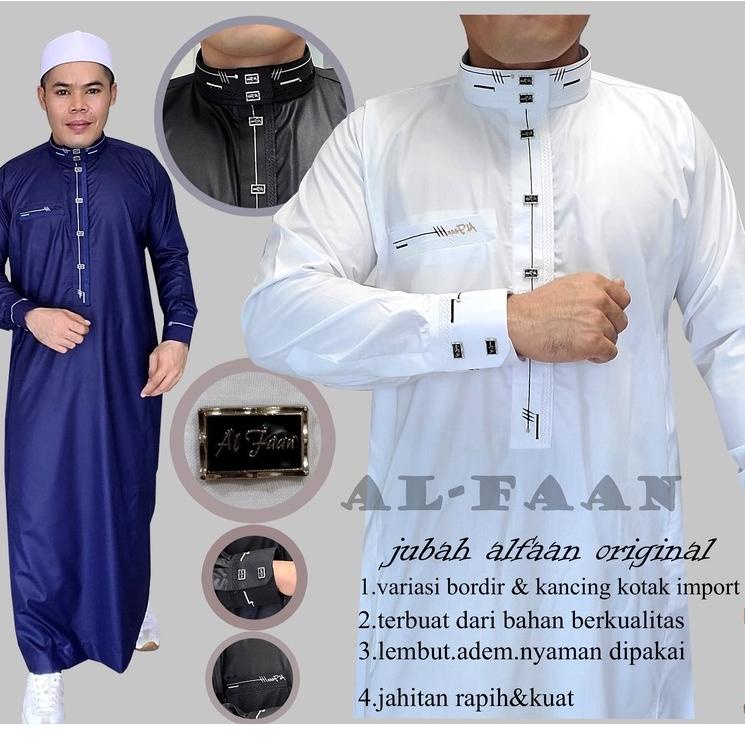 "TKR.31Oc22ᴺ" Jubah Pria Gamis pria Bordir Pria Dewasa Al Faan Jubah muslim thobe daffah /Model hara