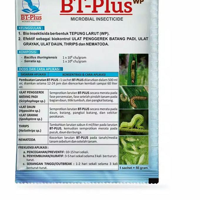 Jual BT Plus - Bio Insektisida - Insektisida Organik - 50 Gram | Shopee ...