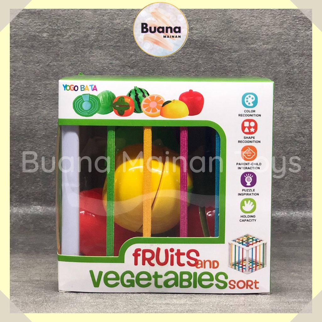 MAINAN EDUKASI DASAR ANAK BALITA FRUIT AND VEGGIES SORT YOGO BATA YE2