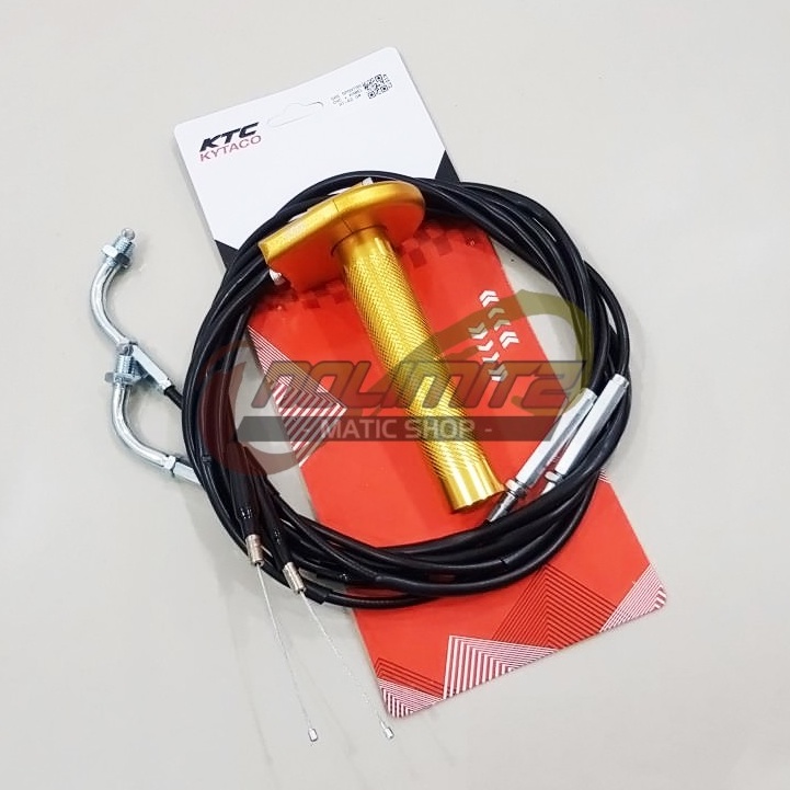 Gas Spontan KTC Kytaco 2 Kabel AT-02 CNC Universal NMAX Aerox 155 Lexi