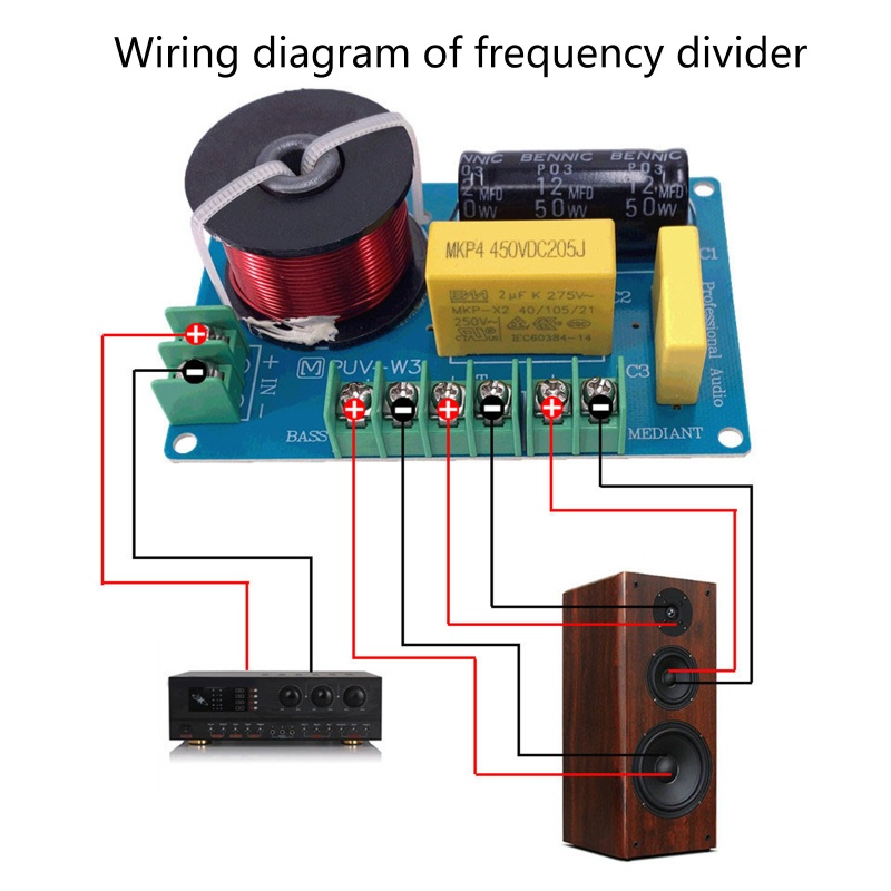 Bt 2buah Bass Sedang Tinggi 3arah Pembagi Frekuensi Welding-free Untuk Speaker DIY