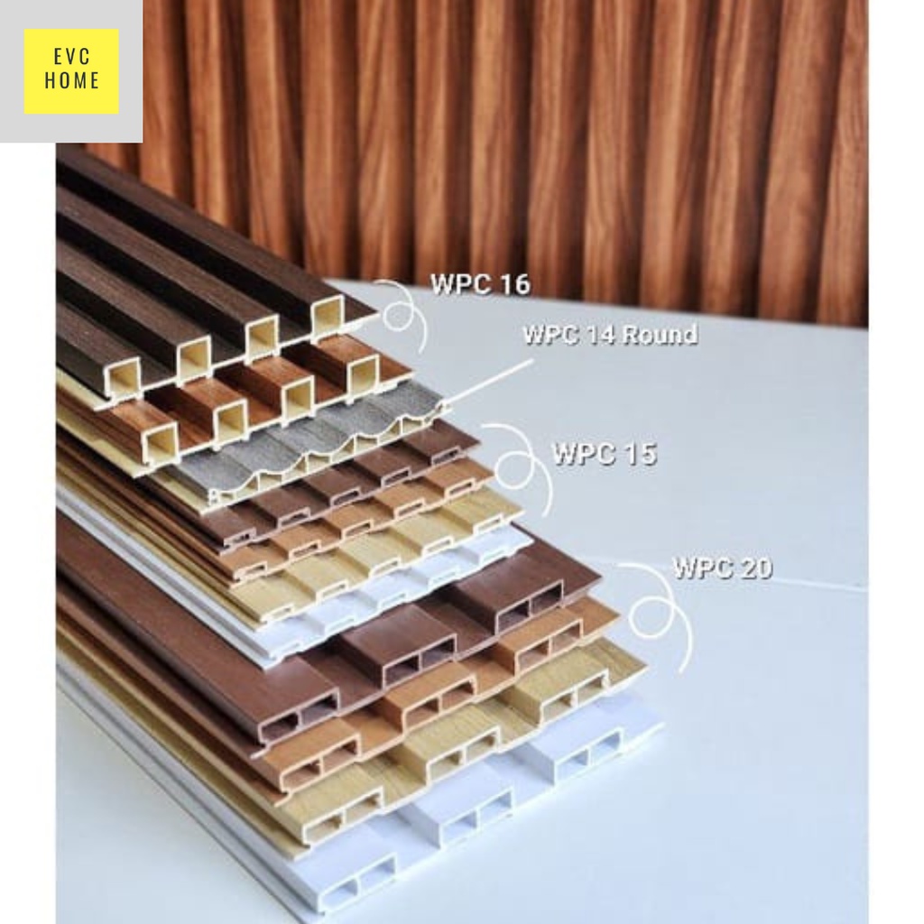 EVCHOME WPC WOOD PANEL 160 x 24 x 1500mm / FLUTED WALLPANEL/ DEKORASI DINDING