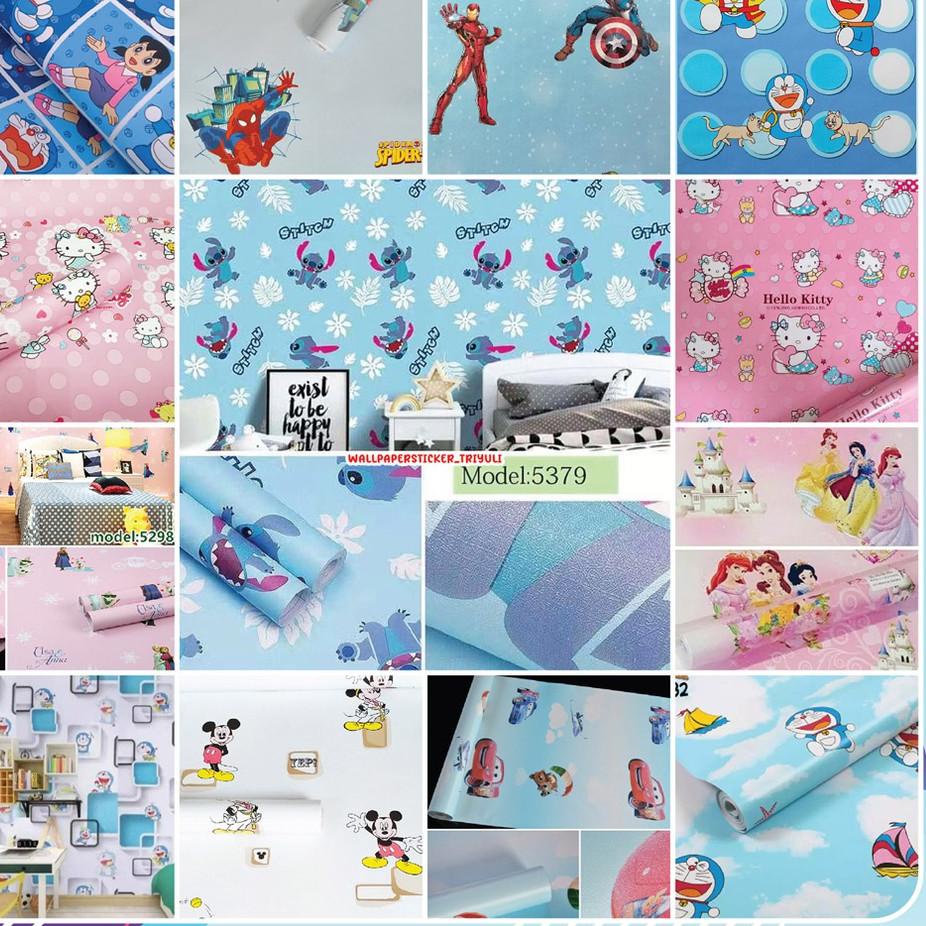 Dipesan ya--WALLPAPER DINDING KAMAR TIDUR ANAK LAKI-LAKI WALPAPER DINDING STIKER KARTUN KARAKTER WAL