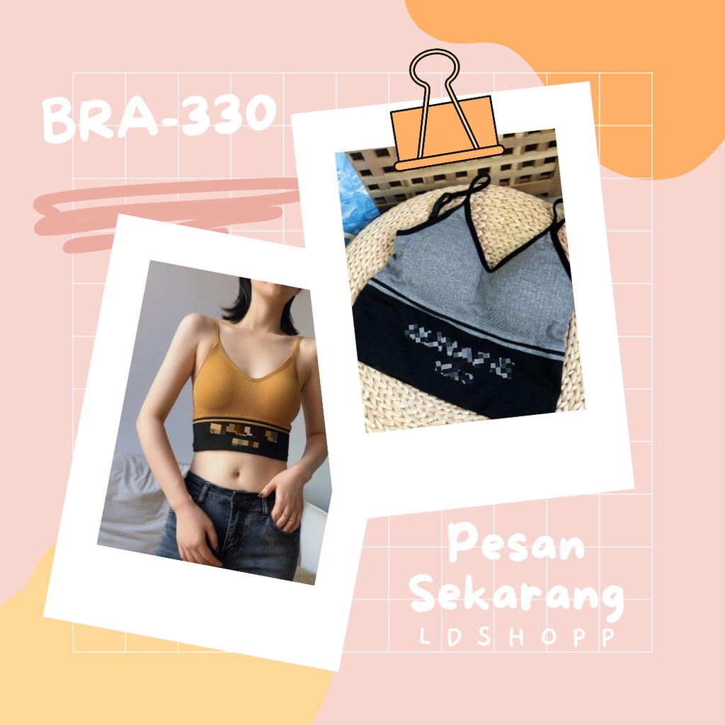 LDS BRA-330 SPORT BRA MOTIF TANPA KAWAT PAKAIAN DALAM WANITA FASHION OLAHRAGA