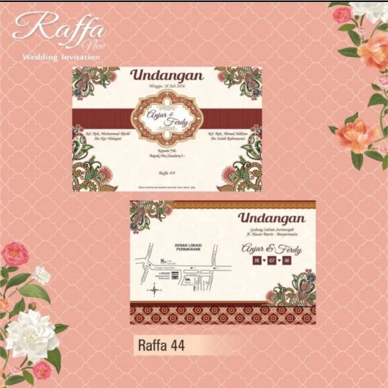 Raffa 44 Blangko Undangan Nikah Ultah