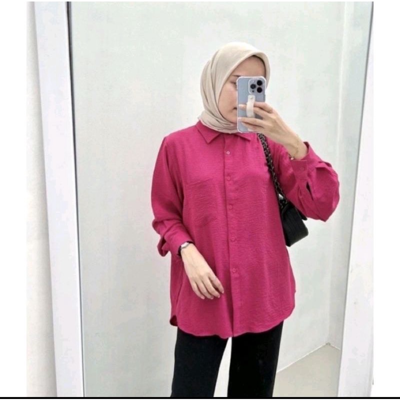 Kemeja Wanita Crinkle Blouse Wanita